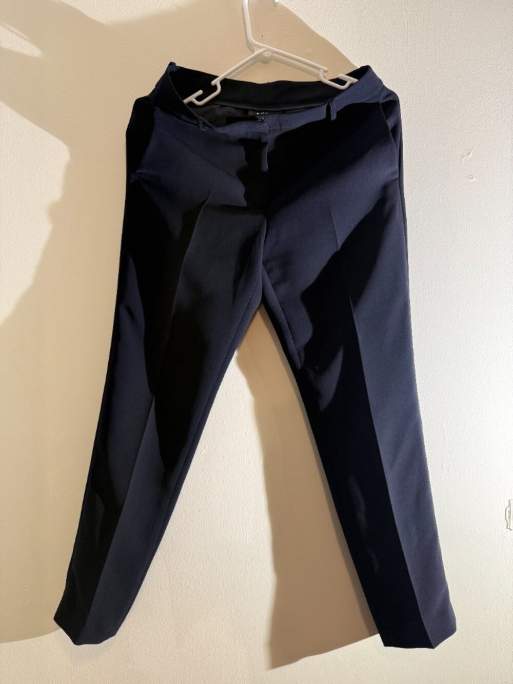 DKNY Navy Blue Tailored Ankle Trousers Comfort Stretch Dress Pants | 4